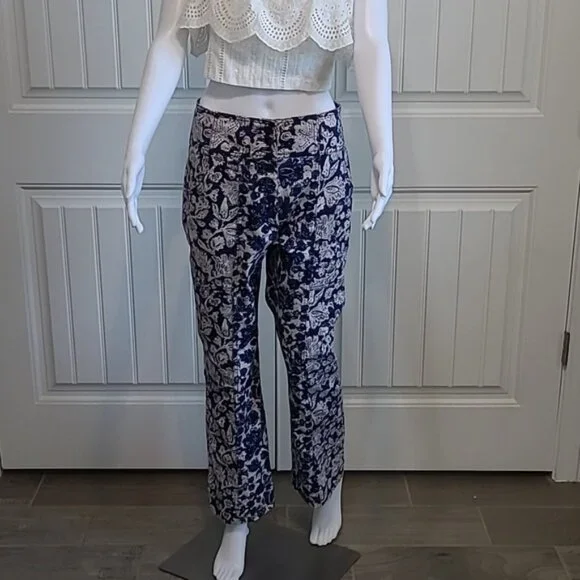 Ulla Johnson's Floral Ellis Jeans Corset-Inspired Button Fly Kick Flare Size 6 - Picture 2 of 14